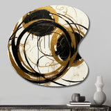 Black And Gold The Art Of Chaos II - Asymmetric Metal Wall Art