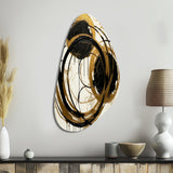 Black And Gold The Art Of Chaos II - Asymmetric Metal Wall Art