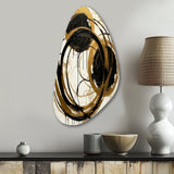 Black And Gold The Art Of Chaos II - Asymmetric Metal Wall Art