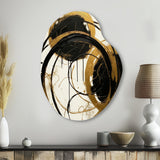 Black And Gold The Art Of Chaos II - Asymmetric Metal Wall Art