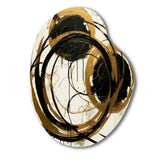 Black And Gold The Art Of Chaos II - Asymmetric Metal Wall Art