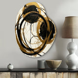 Black And Gold The Art Of Chaos II - Asymmetric Metal Wall Art