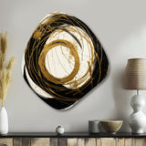 Black And Gold The Art Of Chaos III - Asymmetric Metal Wall Art