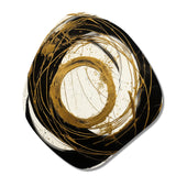 Black And Gold The Art Of Chaos III - Asymmetric Metal Wall Art