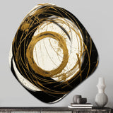 Black And Gold The Art Of Chaos III - Asymmetric Metal Wall Art