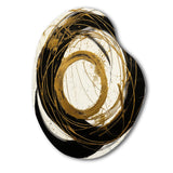 Black And Gold The Art Of Chaos III - Asymmetric Metal Wall Art