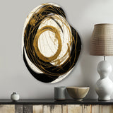 Black And Gold The Art Of Chaos III - Asymmetric Metal Wall Art