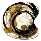 Black And Gold The Art Of Chaos IV - Asymmetric Metal Wall Art