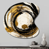 Black And Gold The Art Of Chaos IV - Asymmetric Metal Wall Art