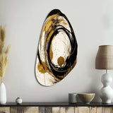 Black And Gold The Art Of Chaos IV - Asymmetric Metal Wall Art