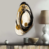 Black And Gold The Art Of Chaos IV - Asymmetric Metal Wall Art