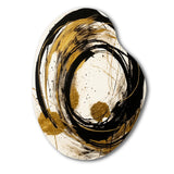 Black And Gold The Art Of Chaos IV - Asymmetric Metal Wall Art