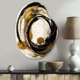 Black And Gold The Art Of Chaos IV - Asymmetric Metal Wall Art