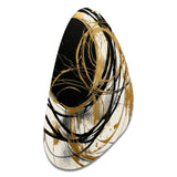 Black And Gold The Art Of Chaos V - Asymmetric Metal Wall Art