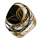 Black And Gold The Art Of Chaos V - Asymmetric Metal Wall Art