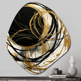 Black And Gold The Art Of Chaos V - Asymmetric Metal Wall Art