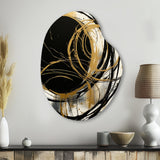 Black And Gold The Art Of Chaos V - Asymmetric Metal Wall Art