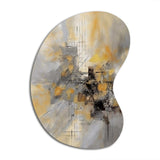 Yellow And Grey Beyond The Canvas I - Asymmetric Metal Wall Art