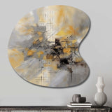 Yellow And Grey Beyond The Canvas I - Asymmetric Metal Wall Art