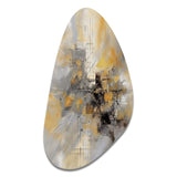 Yellow And Grey Beyond The Canvas I - Asymmetric Metal Wall Art