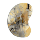 Yellow And Grey Beyond The Canvas II - Asymmetric Metal Wall Art