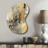 Yellow And Grey Beyond The Canvas II - Asymmetric Metal Wall Art