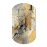 Yellow And Grey Beyond The Canvas II - Asymmetric Metal Wall Art