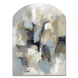 Beige And Grey Unbounded Creativity I - Asymmetric Metal Wall Art