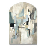 Beige And Grey Unbounded Creativity II - Asymmetric Metal Wall Art