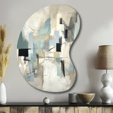 Beige And Grey Unbounded Creativity II - Asymmetric Metal Wall Art