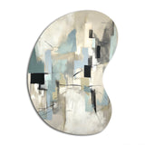 Beige And Grey Unbounded Creativity II - Asymmetric Metal Wall Art