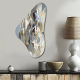 Beige And Grey Unbounded Creativity III - Asymmetric Metal Wall Art