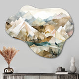 Exploring The Evolving Silver Mountains II - Asymmetric Metal Wall Art