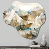 Exploring The Evolving Silver Mountains II - Asymmetric Metal Wall Art