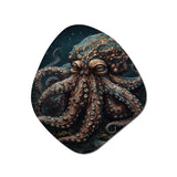 Brown Octopus Under The Sea - Asymmetric Metal Wall Art