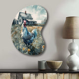 Rooster On A Farm I - Asymmetric Metal Wall Art