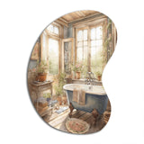 Old Farmhouse Bathtub IV - Asymmetric Metal Wall Art