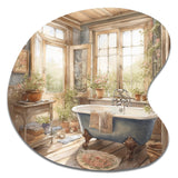 Old Farmhouse Bathtub IV - Asymmetric Metal Wall Art