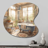 Old Farmhouse Bathtub IV - Asymmetric Metal Wall Art