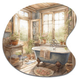 Old Farmhouse Bathtub IV - Asymmetric Metal Wall Art