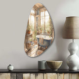 Old Farmhouse Bathtub IV - Asymmetric Metal Wall Art