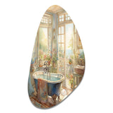 Elegant Bathroom Retreat I - Asymmetric Metal Wall Art