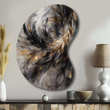 Gold And Black Expressions Of Freedom I - Asymmetric Metal Wall Art