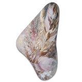 Pink Feather Boho Majesty I - Asymmetric Metal Wall Art