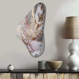 Pink Feather Boho Majesty I - Asymmetric Metal Wall Art