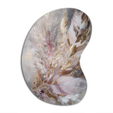 Pink Feather Boho Majesty I - Asymmetric Metal Wall Art