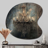 Grand Chandelier Showcase II - Asymmetric Metal Wall Art