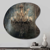 Grand Chandelier Showcase II - Asymmetric Metal Wall Art