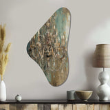 Grand Chandelier Showcase III - Asymmetric Metal Wall Art