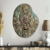 Grand Chandelier Showcase III - Asymmetric Metal Wall Art